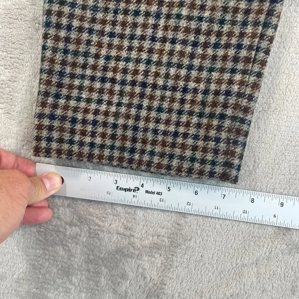 J.Crew Kenmare Trouser Pants Men 31x27 Multi Houndstooth Moon Shetland 100% Wool
